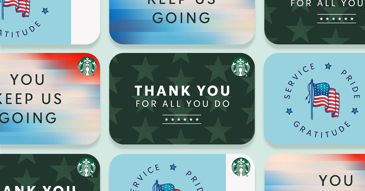 Starbucks Card Military Appreciation Month